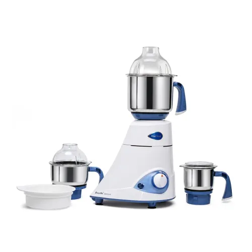 Image of Preethi Blue Leaf Diamond Mixer Grinder, 750 Watt 3 Jars + Flexi Lid, White