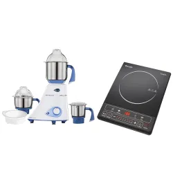 Preethi Blue Leaf 750W Mixer Grinder & Induction Combo