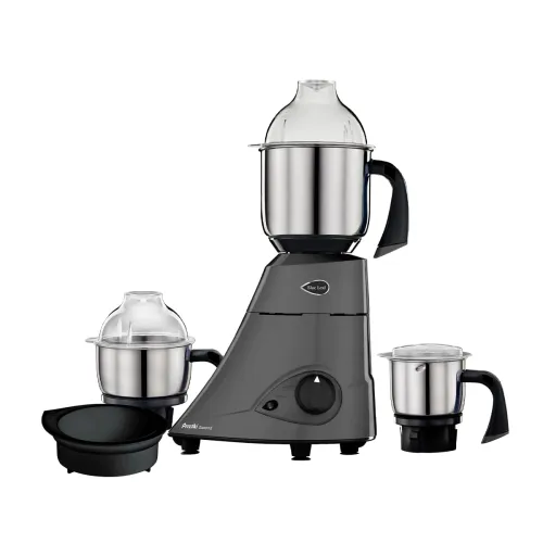 Image of Preethi Diamond 750 Watts Mixer Grinder 3 SS 304 Jars + Flexi Lid, Black