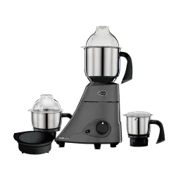 Preethi Diamond 750 Watts Mixer Grinder 3 SS 304 Jars + Flexi Lid, Black