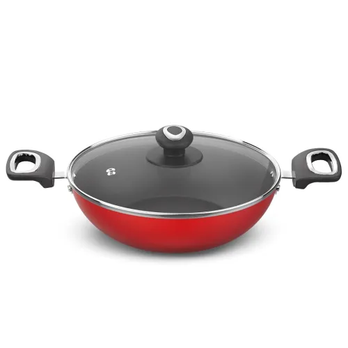 Image of Preethi Dura Collection Non Stick Kadai 24cm Glass Lid