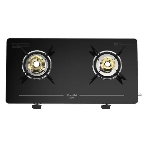 Image of Preethi Luxe 2-Burner Glass Gas Stove