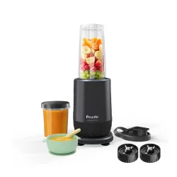 Preethi MiniBlend, Blender Mixer Grinder, 2 Jars, perfect for Smoothies, Purees, and Baby food, 2 Razor sharp Ninja blades, Grind, & Store, Blend & Carry, 2 Year Warranty, Lifelong Free Serv...