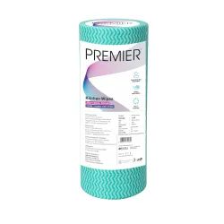 Premier Reusable Non-Woven Kitchen Towel Roll 50 Sheets (25 cm x 30 cm)