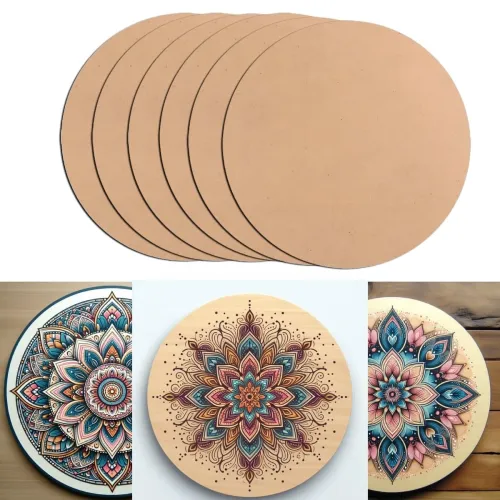 Image of Premium 6X6 Round MDF Boards Wood Sheets