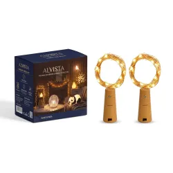 Premium Bottle Lights with Cork, Mini Copper Wire