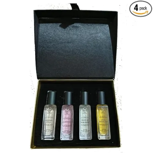 Image of Premium Eau De Parfum Gift Box Set, 4 Fragrances Collection, 20ml Each, Areesha Style, L'imperatrice, Hawas for Him, Oud