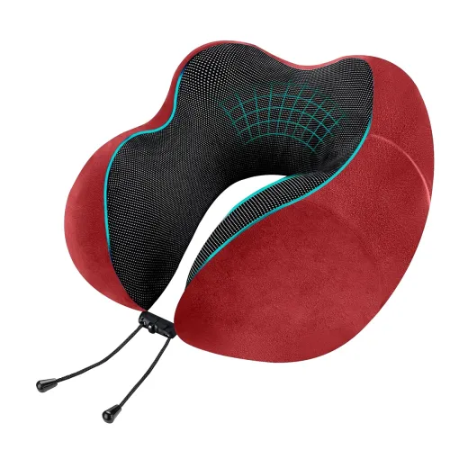 Image of Premium Memory Foam Luxury Travel Neck Rest Pillow with Super Soft Removable Cover, Multipurpose Comfortable Travel Pill