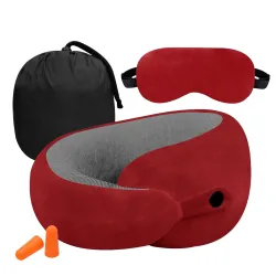 Premium Memory Foam Travel Neck Pillow Combo