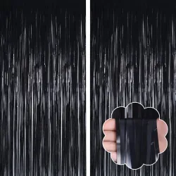 Premium Metallic Foil Curtain 3x6 Ft Each for Party Decoration,