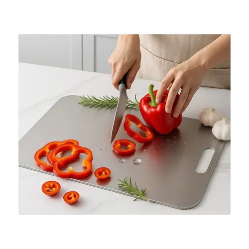Image of Premium Stainless Steel Heavy-Duty Chopping Board