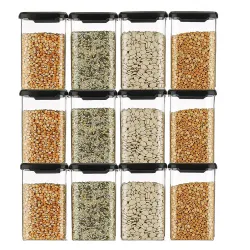 Premium Unbreakable Air Tight Square Plastic Containers Set for Kitchen Storage