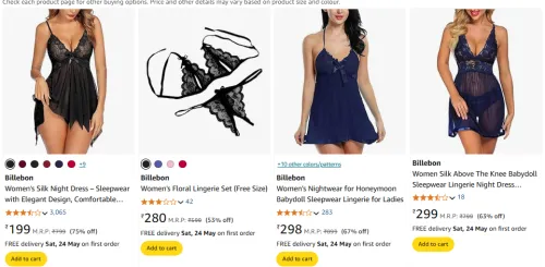 Image of Premium Women's Nighty Strating at just ₹199