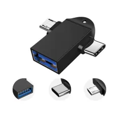 PremiumAV 2-in-1 Metal OTG USB Adapter