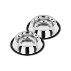 PremiumAV Stainless Steel Pet Bowl 1500 ML 5 No. Size – Non-Slip Food & Water Bowl for Dogs & Cats, Heavy Duty No-Tip De