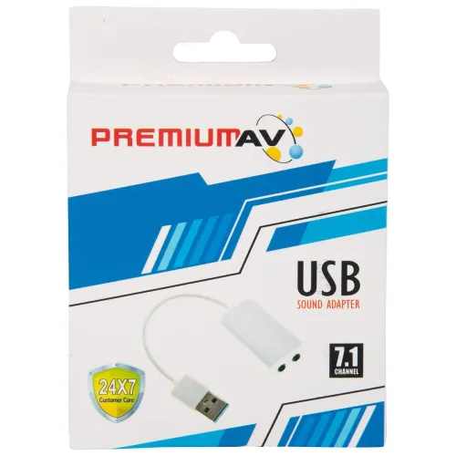 Image of PremiumAV USB 2.0 Virtual 7.1 Channel External Sound Card Adapter