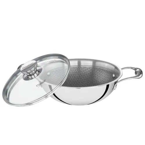 Image of Prestige 1.6L Tri-Ply Stainless Steel Hexamagic Kadai with Lid