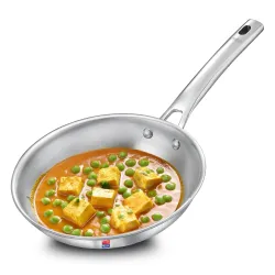 Prestige 18cm/0.8L Tri-Ply Stainless Steel Splendid Fry Pan| Gas and Induction Compatible |
