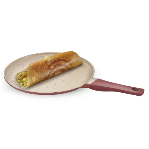 Image of Prestige 27cm Pink Die-Cast Non-Stick Tawa