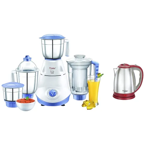 Image of Prestige Iris (750W) Mixer Grinder with 4 Jars & 1.5L Kettle Combo