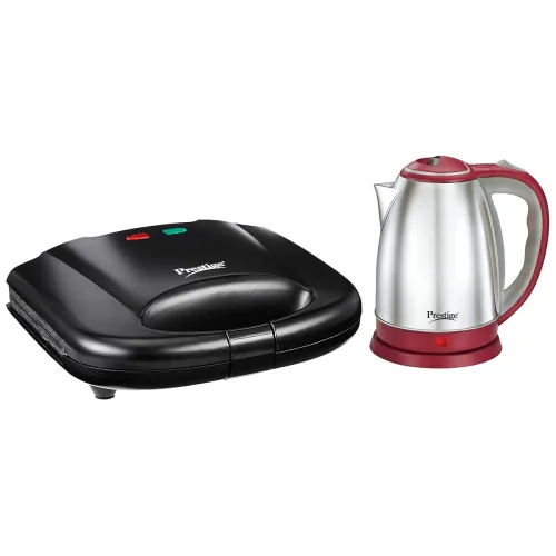 Image of Prestige 800W Grill Sandwich Toaster & 1.5L 1500W Electric Kettle, Set of 2