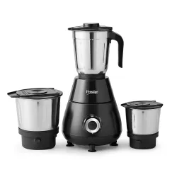 Prestige Apex 500 Watt Mixer Grinder with 3 Stainless Steel Jars | Super Efficient SS Blades | Black | 2Y Warranty | ISI