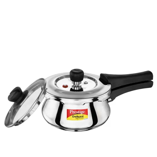 Image of Prestige Deluxe Alpha Svachh Stainless Steel Pressure Cooker 1.5L