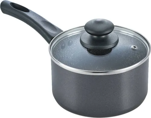 Image of Prestige Granite Milk Pan 16 cm diameter with Lid 1.5 L capacity (Aluminium, Non-stick, Induction Bottom)
