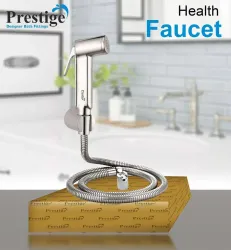 Prestige High Pressure with 1 mtr Flexible SS Tube and Hook Health Faucet (Wall Mount Installation Type)