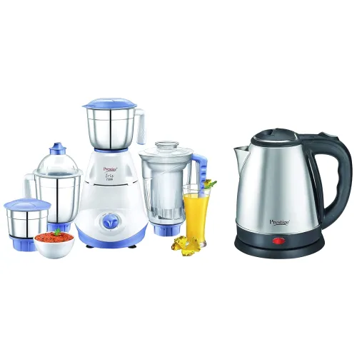 Image of Prestige Iris(750 Watt) Mixer Grinder + Prestige Electric Kettle PKOSS 
