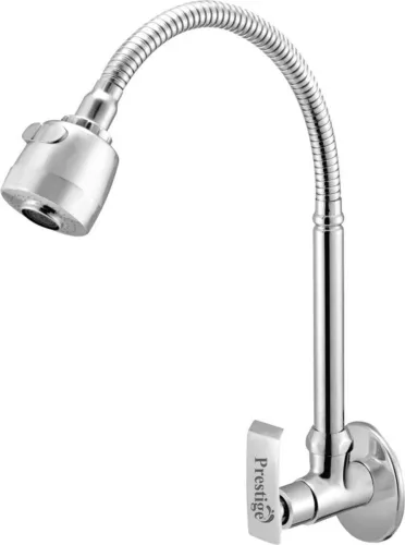 Image of Prestige Qubix Flexible Sink Cock Wall Flange 