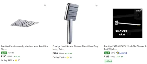 Image of Prestige Shower Heads Starting @ ₹190