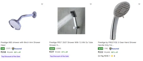 Image of Prestige Shower Upto 88% Discount | Starting @ ₹165