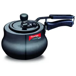 Prestige 2 Litres Svachh Induction Base Inner Lid Hard Anodised Handi| Black | Deep Lid Spillage Control | Metallic Safe