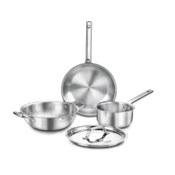 Prestige Tri-Ply Cookware Set – 3 Pc, Silver