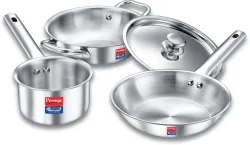 Prestige Triply Splendid BYK Induction Bottom Cookware Set (Triply, 4 - Piece)