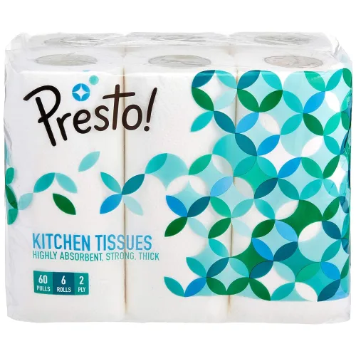 Image of Amazon Brand - Presto! 2 Ply Kitchen Tissue Rolls
