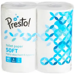 Presto! 2 Ply Toilet Paper 4 Rolls
