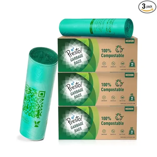 Image of Presto! Amazon Brand - 100% Compostable Garbage Bags