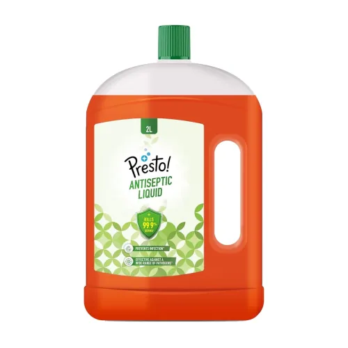 Image of Amazon Brand – Presto! Antiseptic Liquid for First Aid, Personal Hygiene & Surface Disinfection, Multipurpose Household 