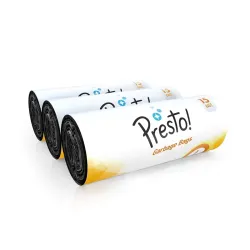 Amazon Brand - Presto! Garbage Bags | Large | 24 x 32 inches| 45 Count| 15 Bags X 3 Packs | Black