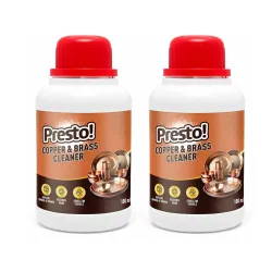 Amazon Brand - Presto! Copper & Brass Cleaner Gel | 100 Ml x Pack of 2 | For Fixtures, Utensils, Artifacts & Jewellery
