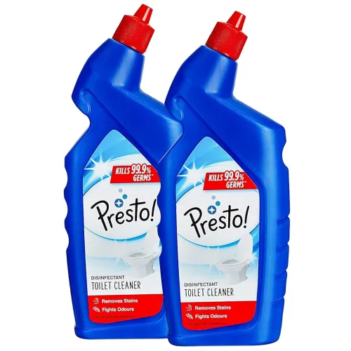 Image of Amazon Brand - Presto! Disinfectant Toilet Cleaner, Original | 2 Litre | 1 L X 2 Packs | Kills 99.9% Germs | Removes Tou
