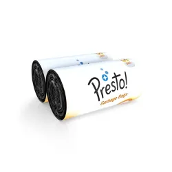 Presto! Medium Black Plastic Garbage Bags Roll