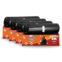 Presto! Premium Perfume Garbage Bags with Tie String - Large, 60 Count