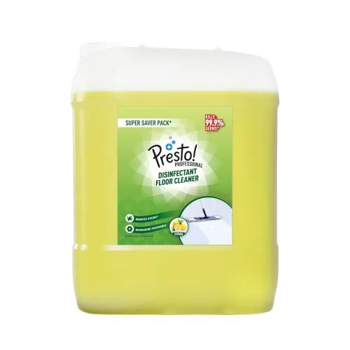 Image of Presto! Professional Disinfectant Floor & Surface Cleaner | Citrus | 10 Litre | Kills 99.9% Germs