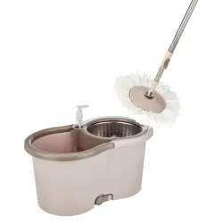 Presto! Spin Mop, Oval Bucket with Steel Basket, Chestnut, 2 Refills