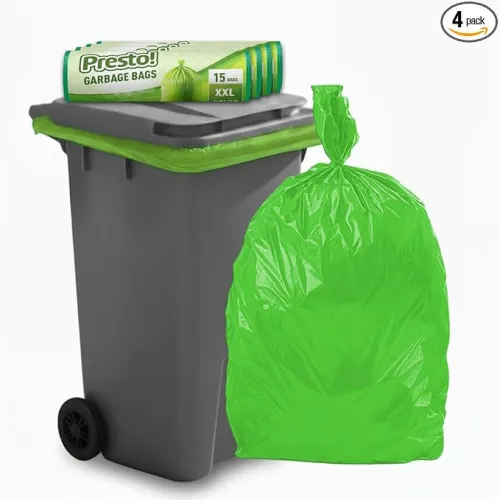 Image of Presto XXL Garbage Bags, 60 Count, 30x45 In, Green