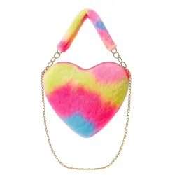 Pretty Baby Bag Love Shape Purse for Kids Girls Mini Hand Bag for Girls with Chain