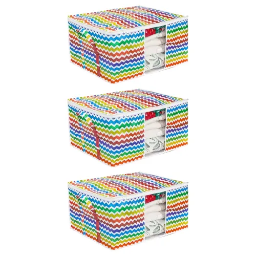Image of Pretty Krafts Set of 3 Non Woven Underbed Storage Bag with Handles
